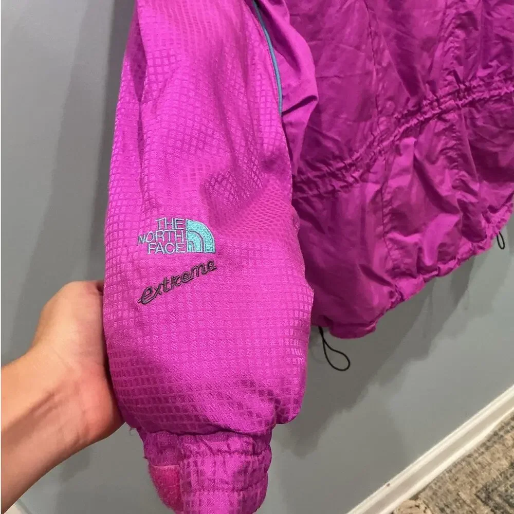 Vintage North Face Womens Ski Jacket Size 12 Fuschia Retro Sport Coat Thermore - Picture 9 of 13